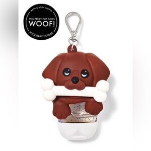 Bath and body works noise making dog hand sanitizer holder